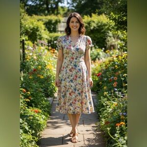 Palava Rita Dress Floral Print New with Tags Size 8